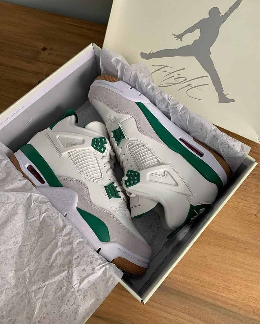 Nike SB x Air Jordan 4 Pine Green - On Feet Top